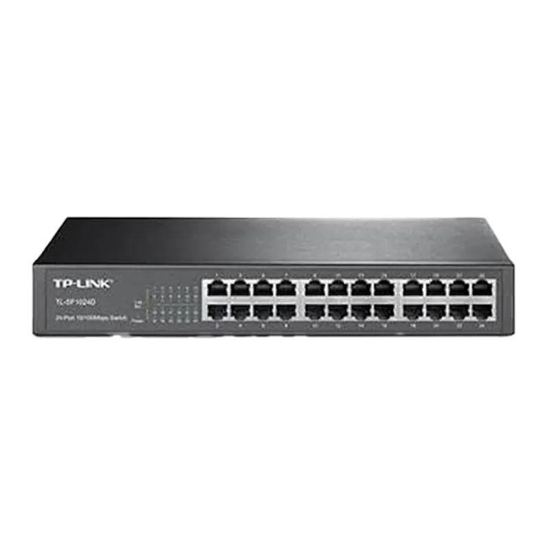 TP-LINK DESKTOP RACK MOUNT SWITCH 24 PORT 10&100MBPS TL-SF1024D Mascom International.webp
